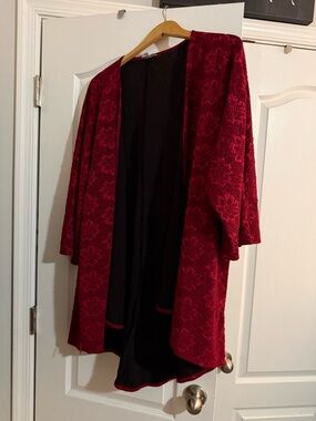 LuLaRoe essential cardigan, red textured, size XL (16-18)